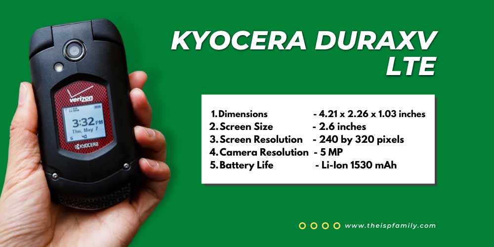 kyocera-duraxv-LTE Cell Phone without Internet Access